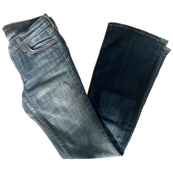 Vintage 7 Seven for All Mankind Flare Jeans Size 28 - Picture 2 of 8
